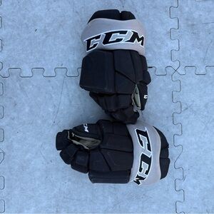 CCM Pro Stock Black and White Hockey Gloves